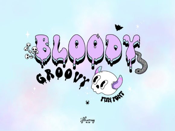 Bloody Groovy Font: Elevate Spooky Marketing Visuals