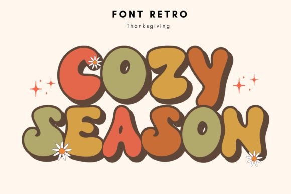 Cozy Season Font: Retro Display Typography for Web Design