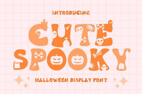 Cute Spooky Font: Retro Display Typography for Web Design