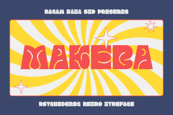 Makeba Font: Bold Psychedelic Type for Editorial Design