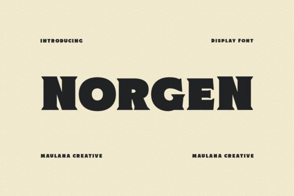 Norgen Font: Bold Display Typography for Editorial Layouts