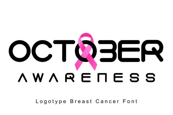 October Awareness Font for Clean Craft Designs