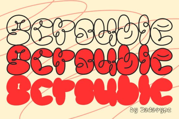 Scrouble Font: Playful Scribble Style for Makers